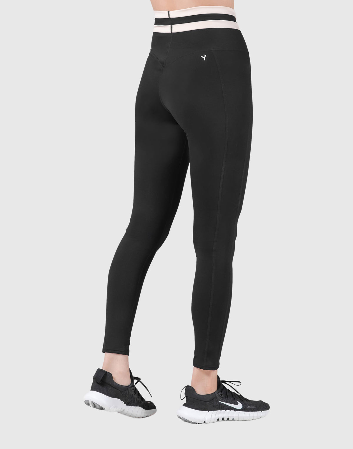 Stripe High Rise Leggings - Black