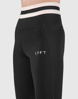 Stripe High-Rise Leggings - Black