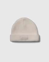 Woven Label Knit Cap - White