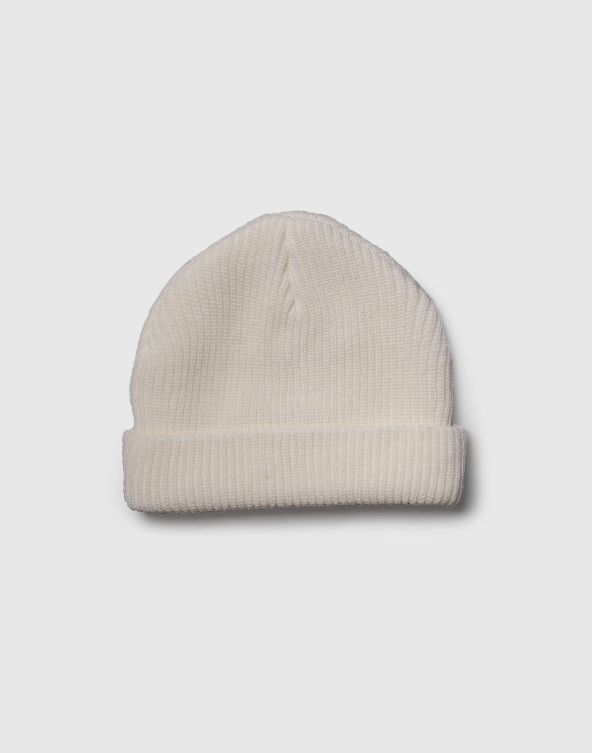 Woven Label Knit Cap - White