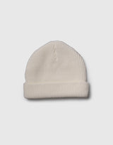Woven Label Knit Cap - White