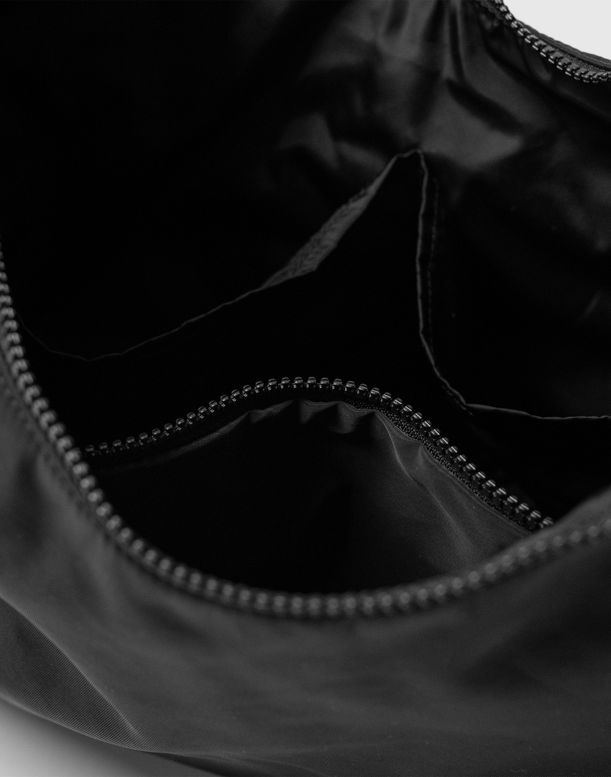 Half Moon Nylon Bag - Black