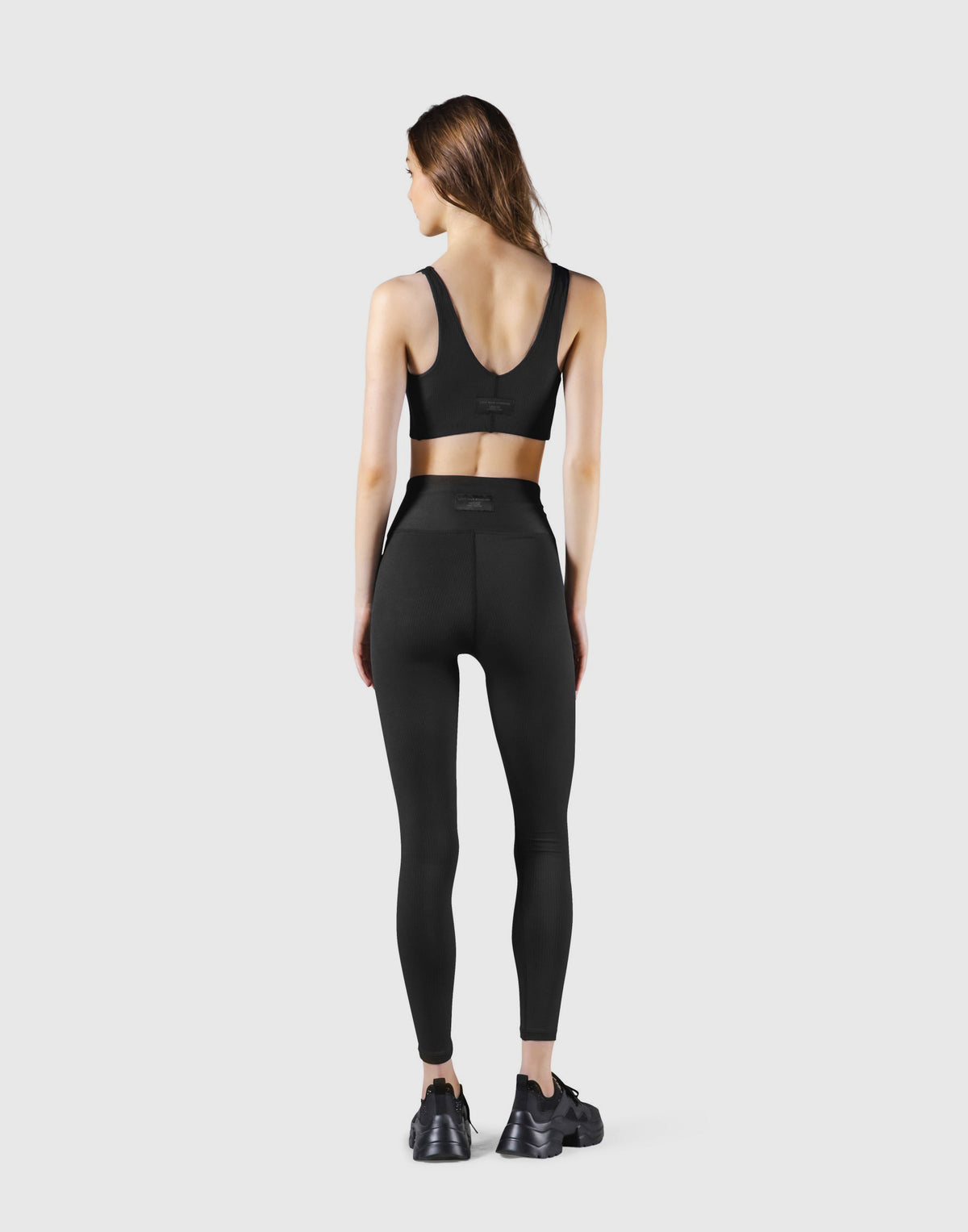 Ribbed Back Label Bratop - Black