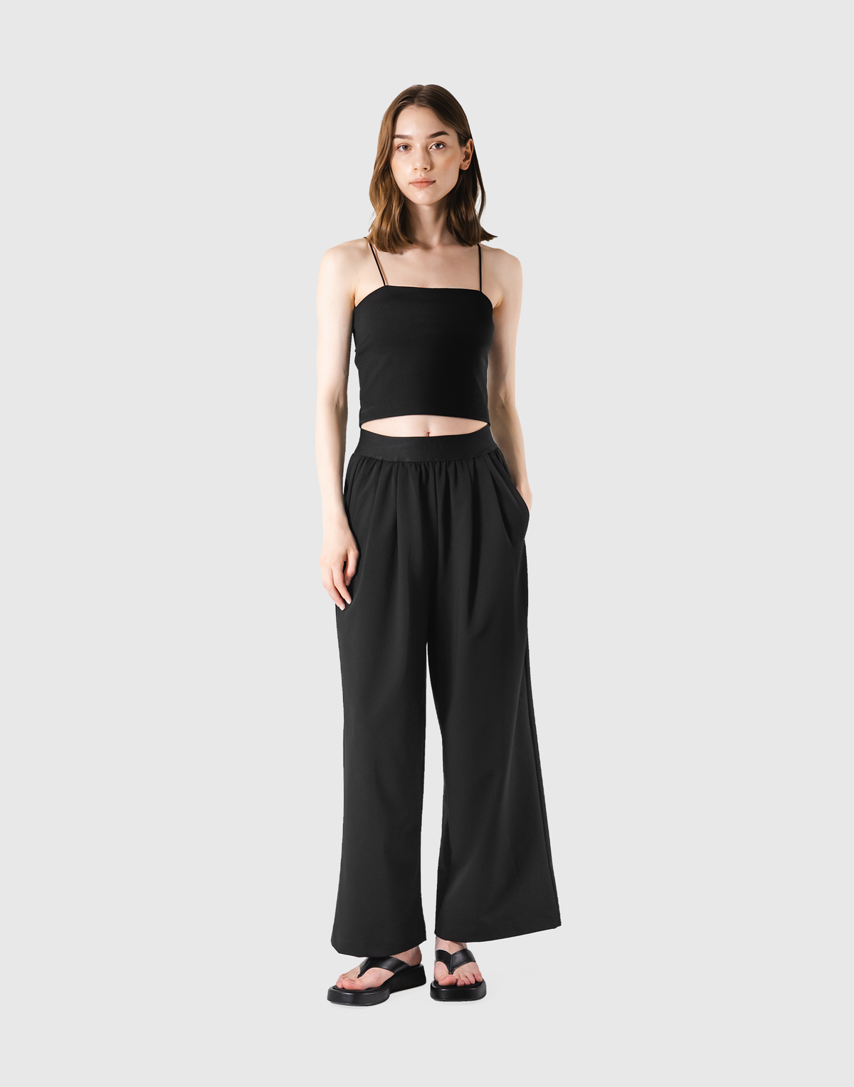 Cup In LÝFT Logo Camisole - Black