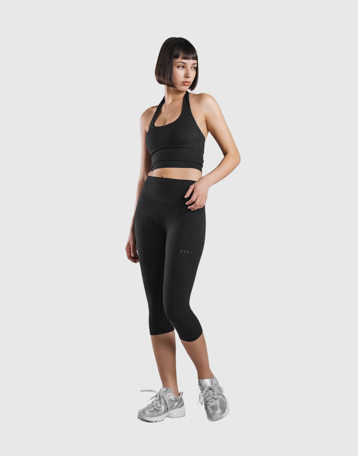 Cup In Halter Neck Top - Black