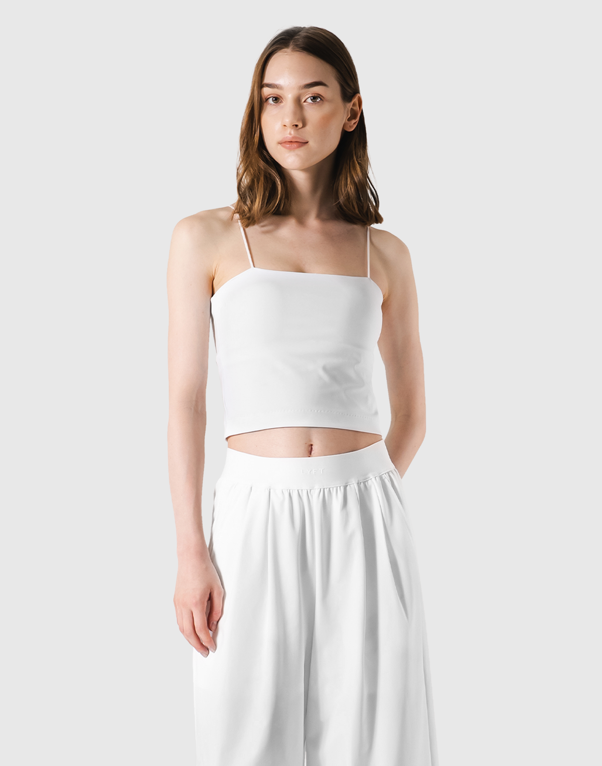 Cup In LÝFT Logo Camisole - White