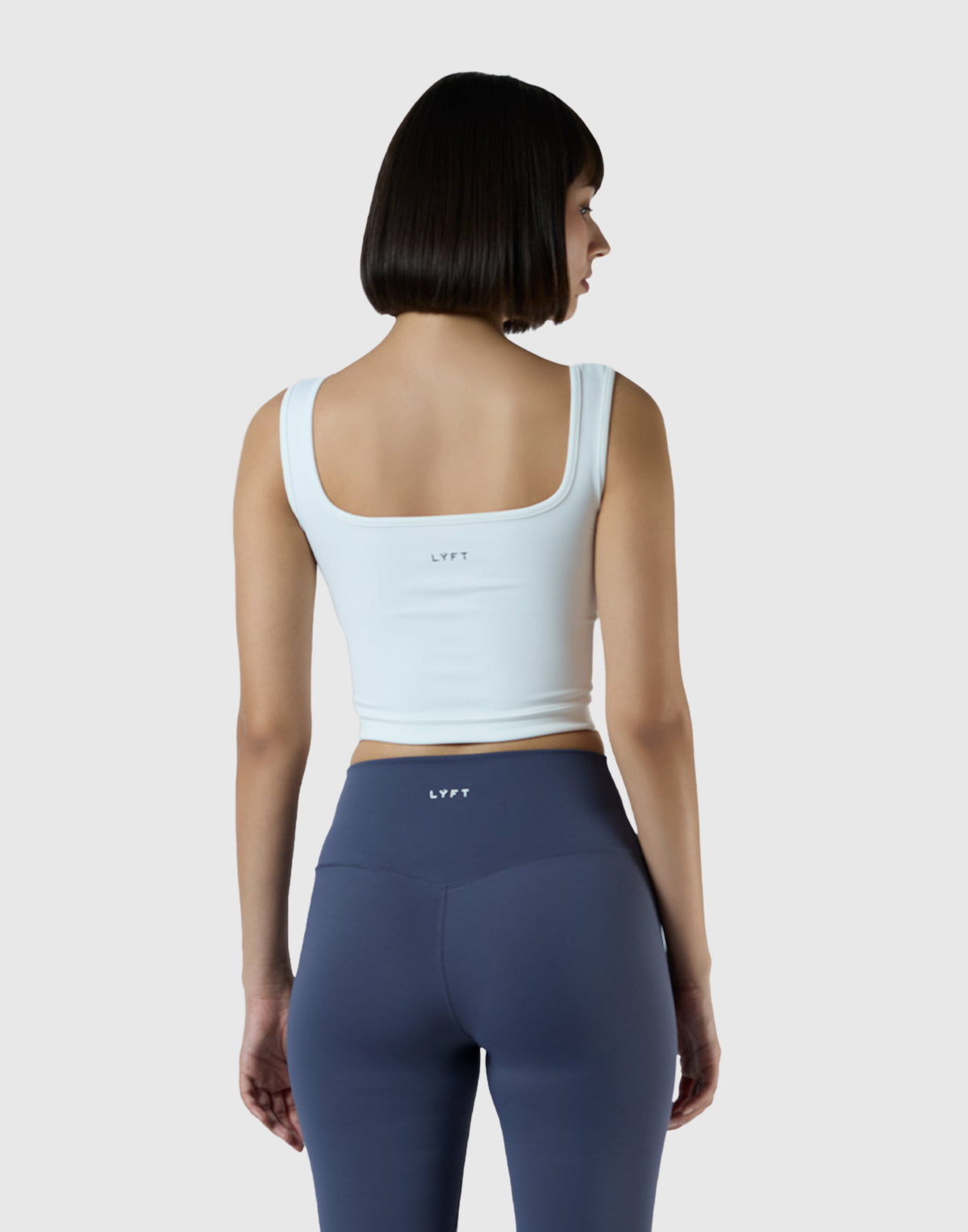 Square Neck Sports Bratop - White