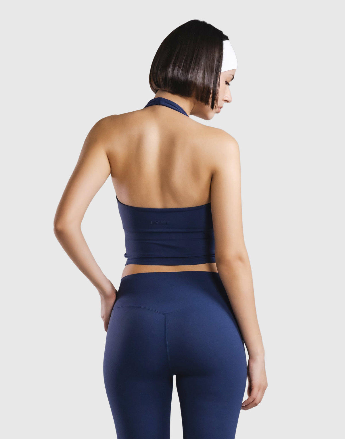 Cup In Halter Neck Top - Navy