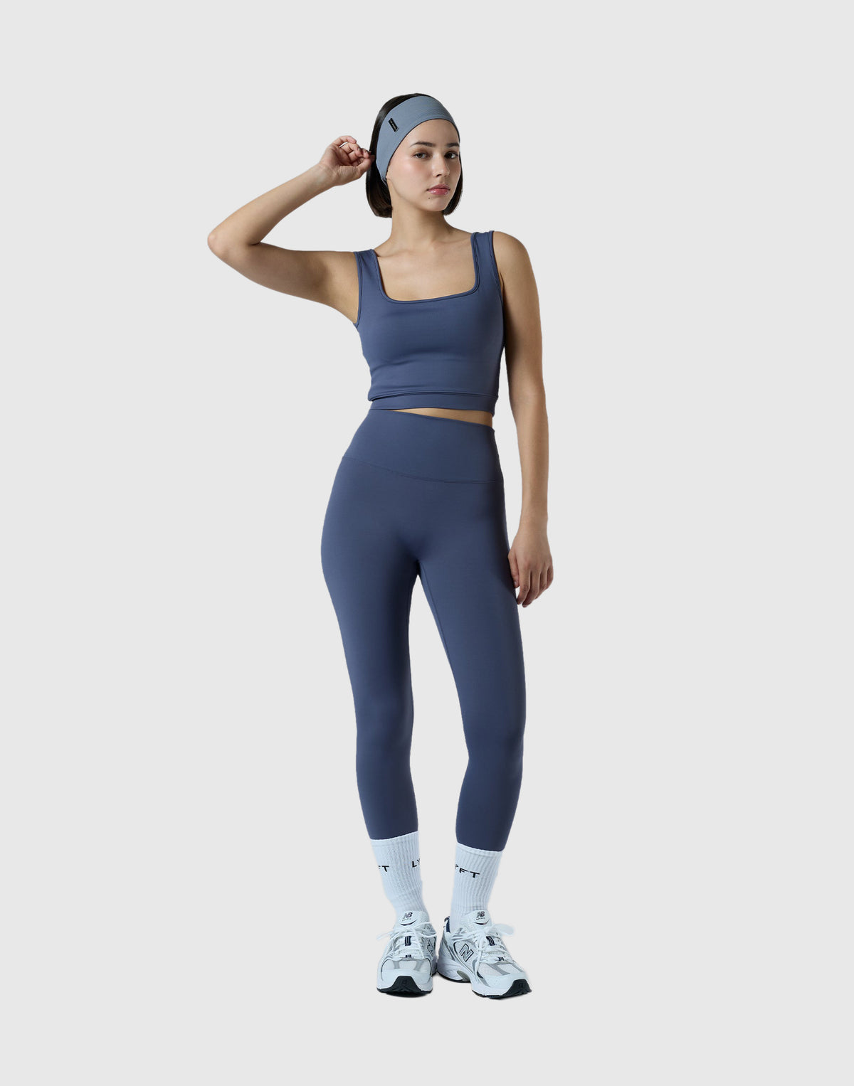 Square Neck Sports Bratop - Navy