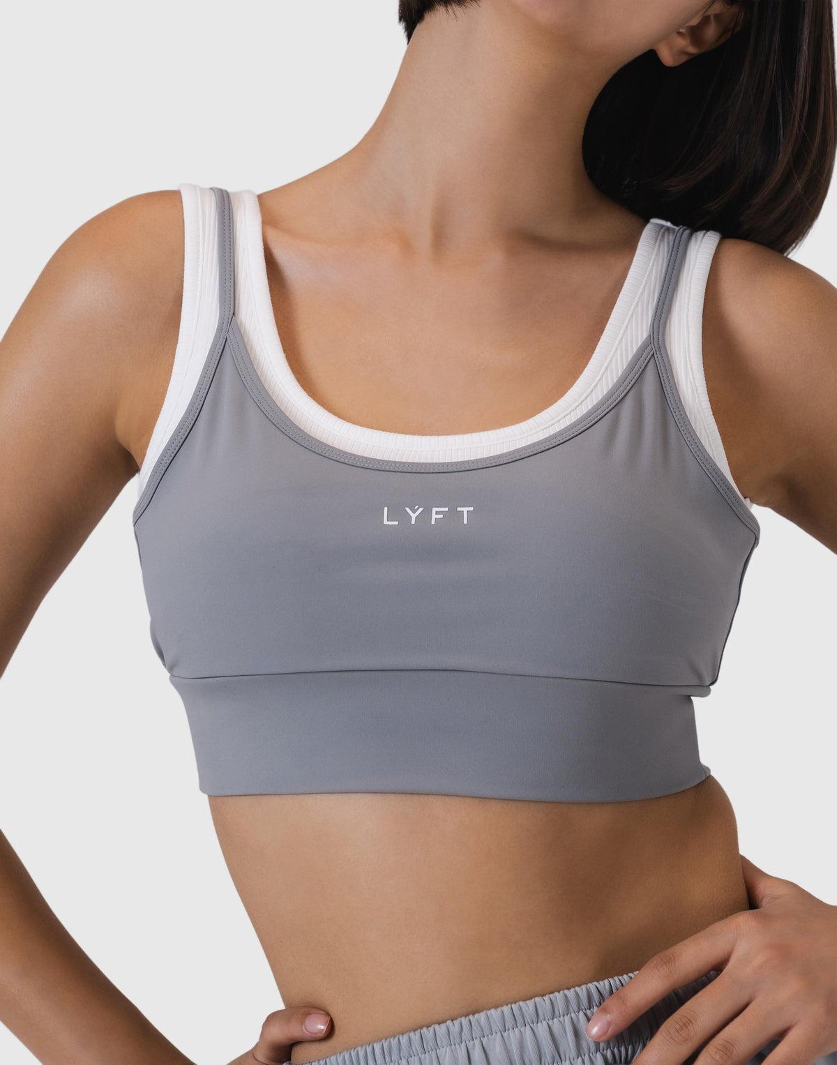LÝFT Fake Layered Bratop - Grey