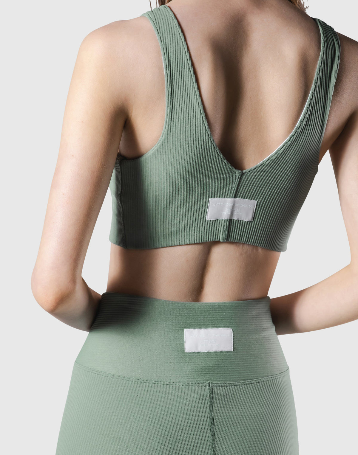 Ribbed Back Label Bratop - Melty Green