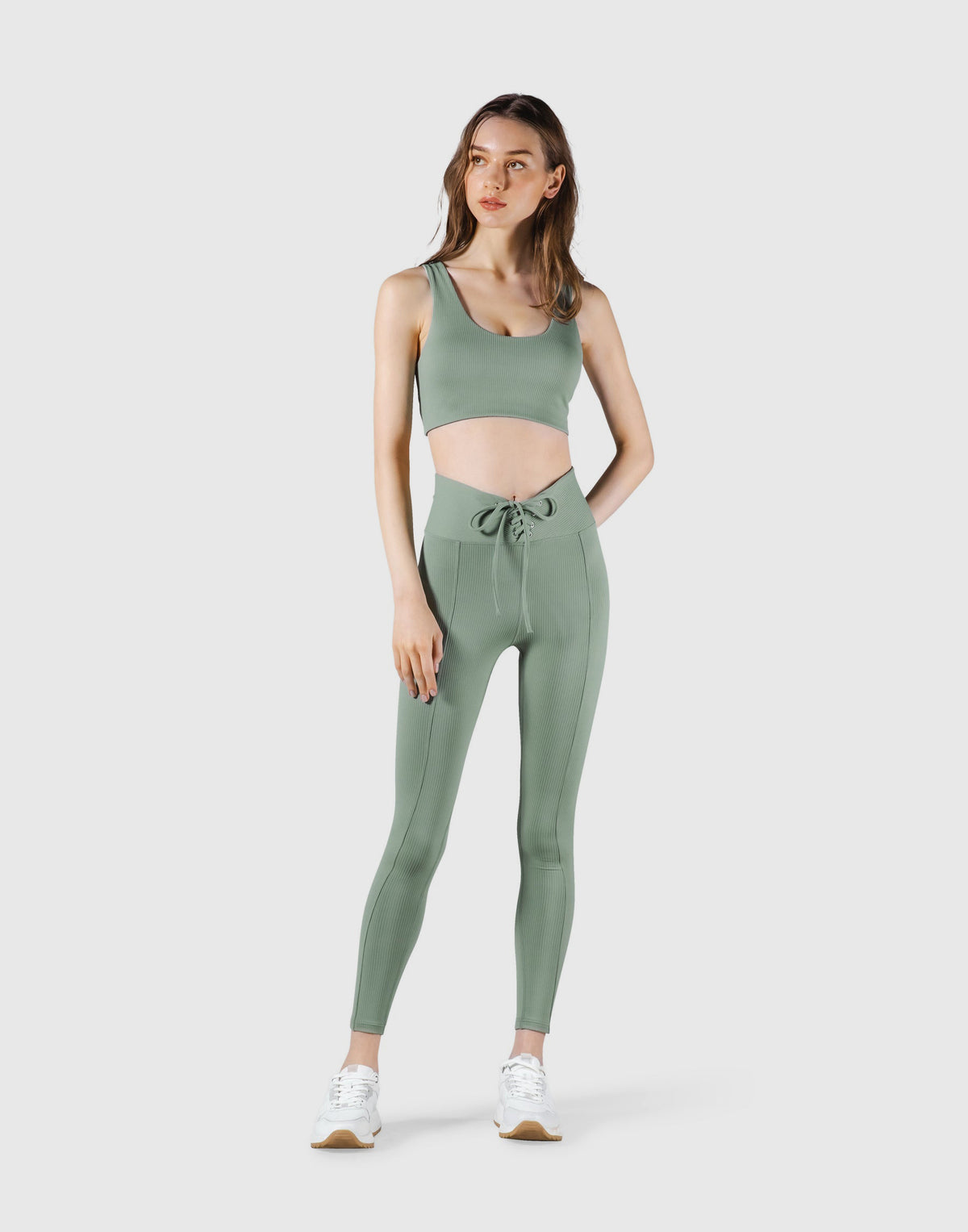 Ribbed Back Label Bratop - Melty Green