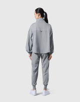 2Way Stretch Half Zip Pocket Jacket - Grey