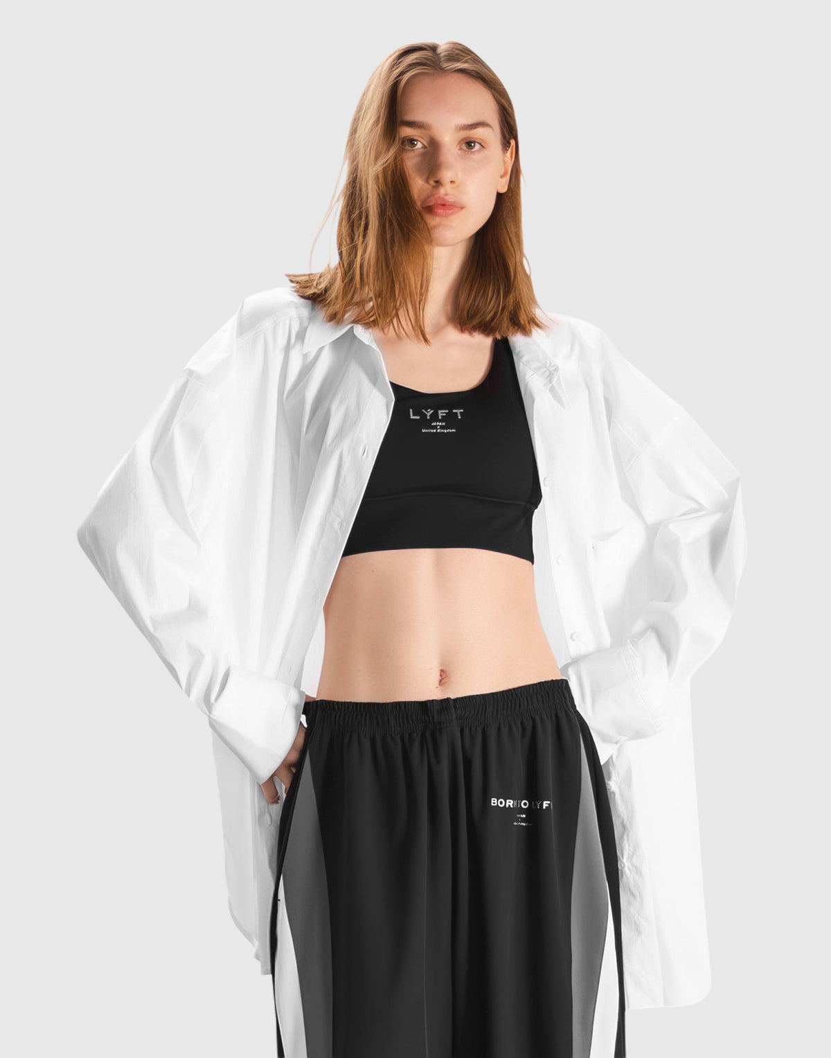 Side Slit Oversize Shirt - White