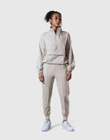 2Way Stretch Half Zip Pocket Jacket - Ivory