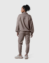 2Way Stretch Half Zip Pocket Jacket - Light Brown