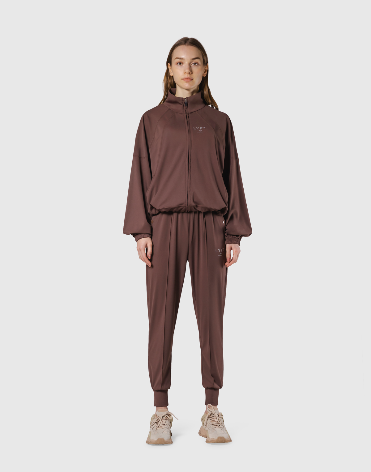 Stretch Wide Track Jacket 2 - Brown
