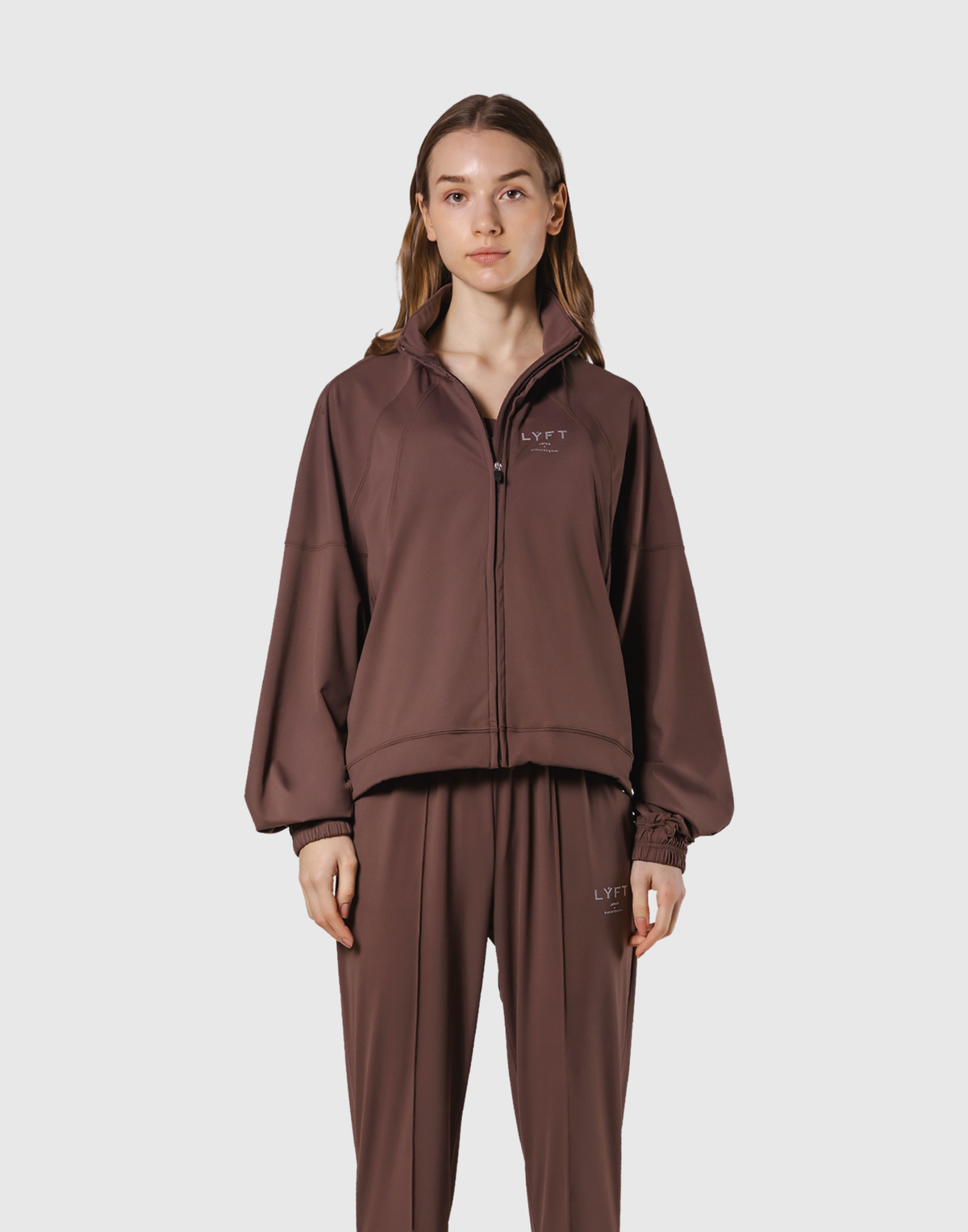 Stretch Wide Track Jacket 2 - Brown