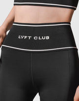 LÝFT Club Waist Rib Leggings - Black