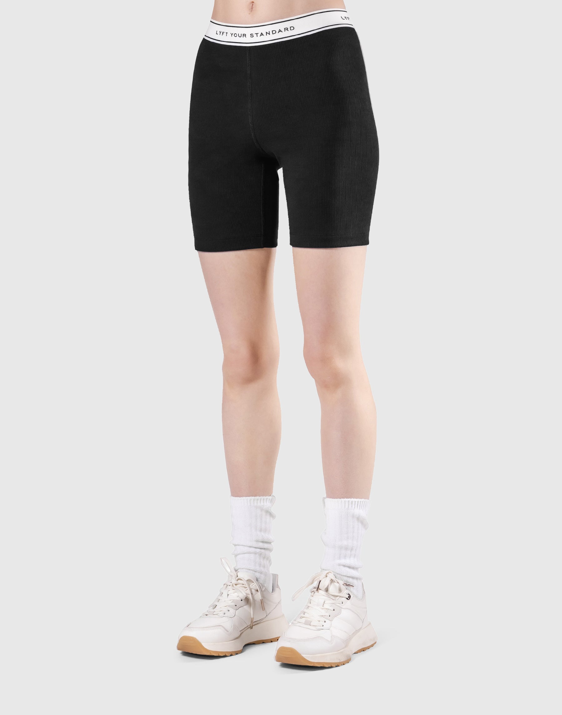 LÝS Rib Woven Shorts - Black – LÝFT