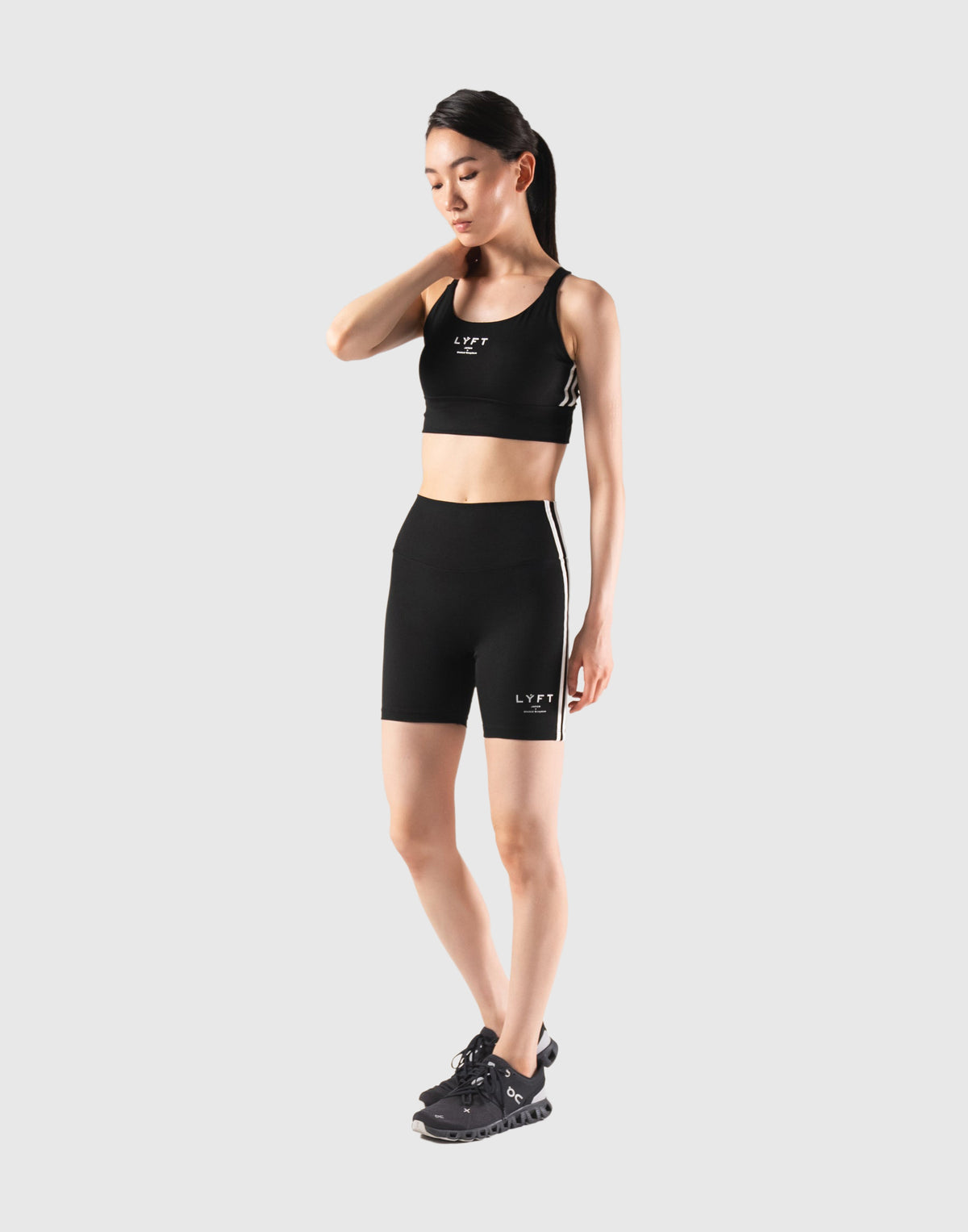 2Line Short Leggings V.2 - Black