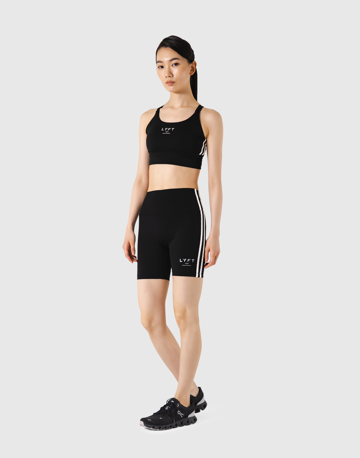 2Line Short Leggings V.2 - Black