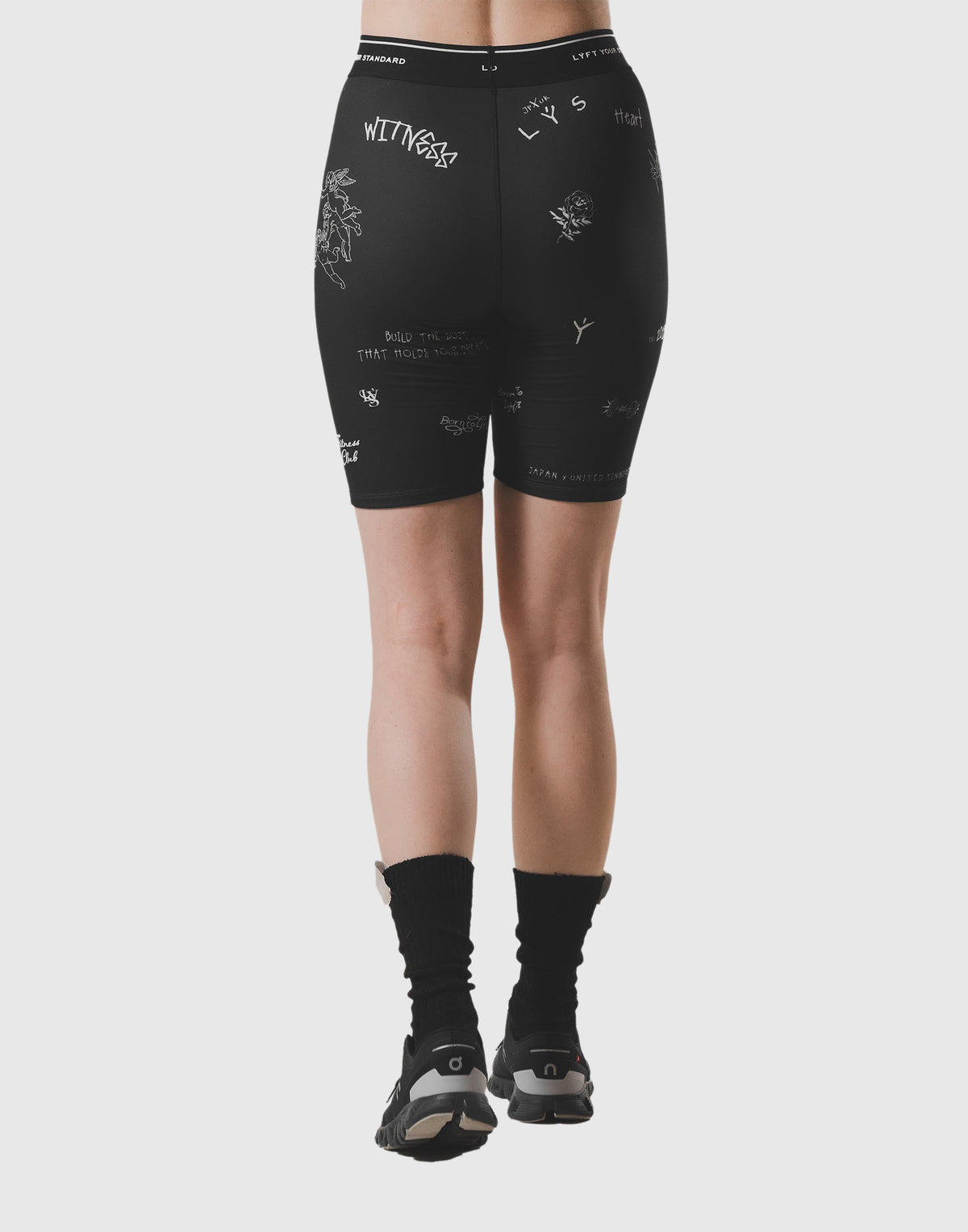 LÝFT Graffiti Short Leggings - Black