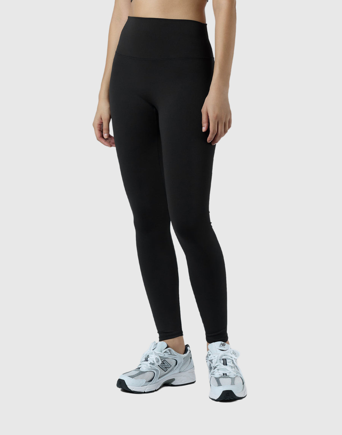 Slim Fit Stretch Leggings - Black