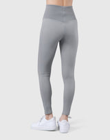 High Rise Waist Rib Leggings - Grey