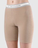 LÝS Rib Woven Shorts - Beige