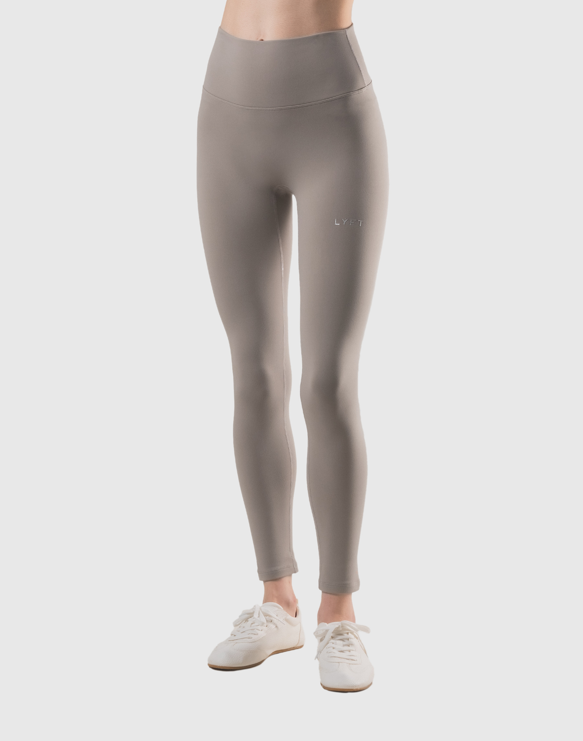 LYCRA® Brushed Inside Standard Leggings - Beige