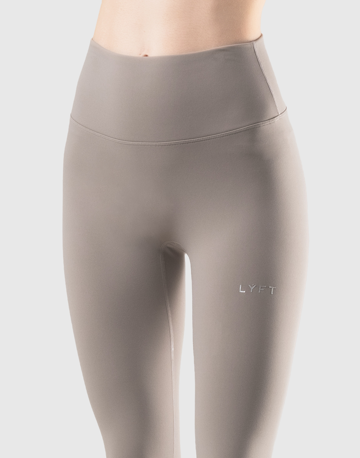LYCRA® Brushed Inside Standard Leggings - Beige