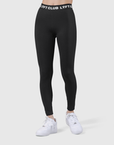 LÝFT Club Logo Rib Leggings - Black