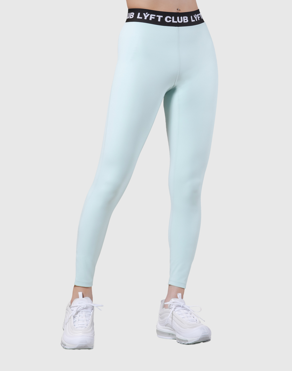 LÝFT Club Logo Rib Leggings - L.Blue