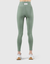 Ribbed Lace-Up Leggings - Melty Green