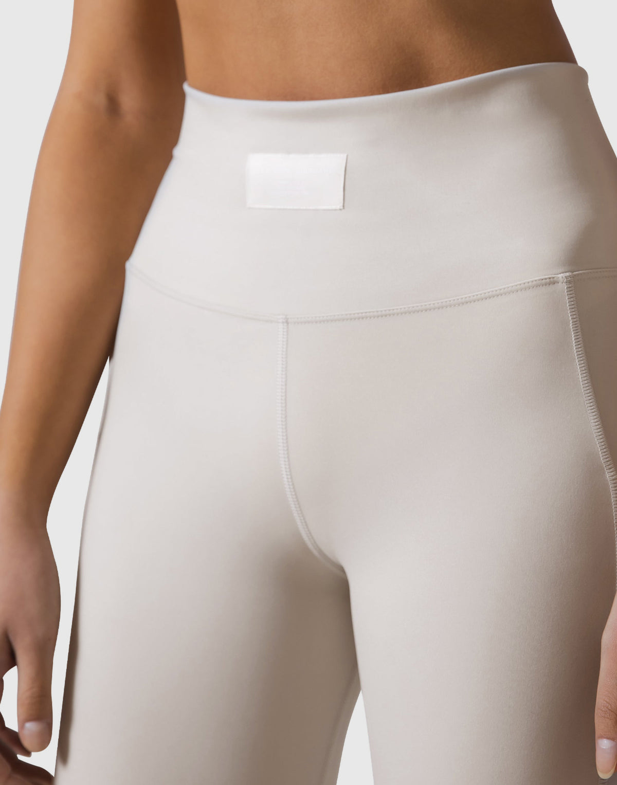 Woven Label Pocket Leggings - Ivory