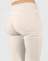 Peach Hip Line Leggings - Ivory