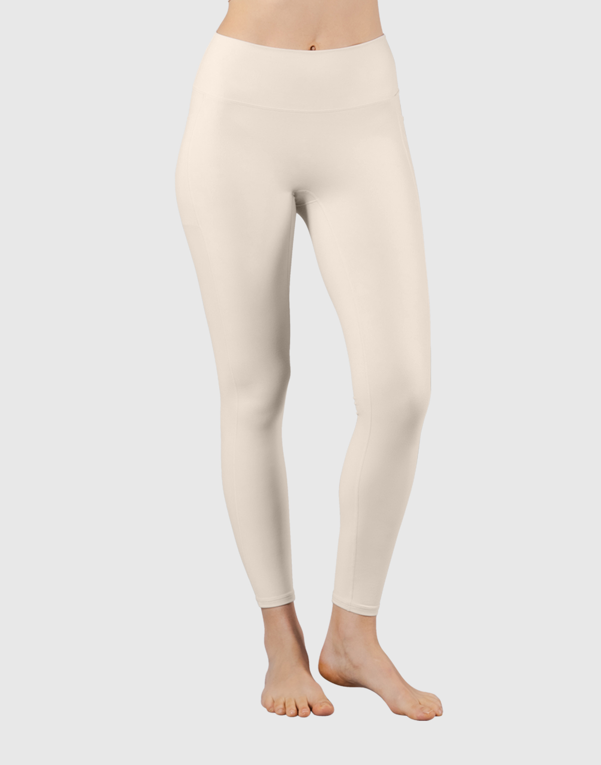 Peach Hip Line Leggings - Ivory