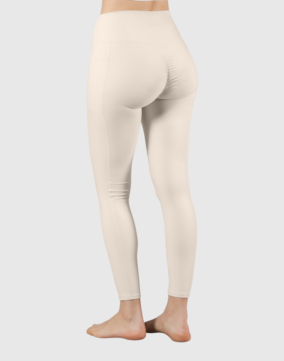 Peach Hip Line Leggings - Ivory