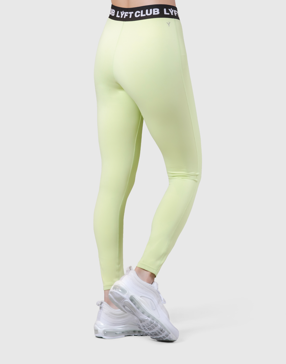 LÝFT Club Logo Rib Leggings - Lime