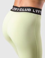 LÝFT Club Logo Rib Leggings - Lime