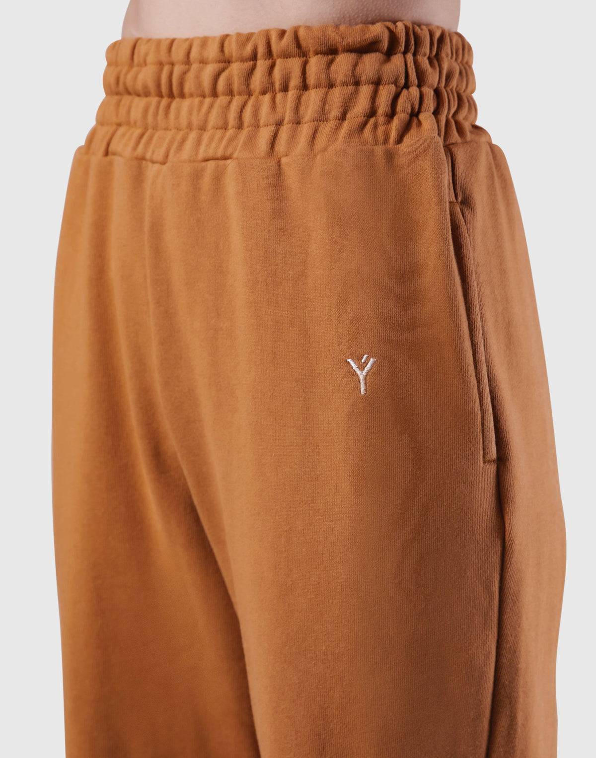 Wide Rib Sweat Pants - Beige