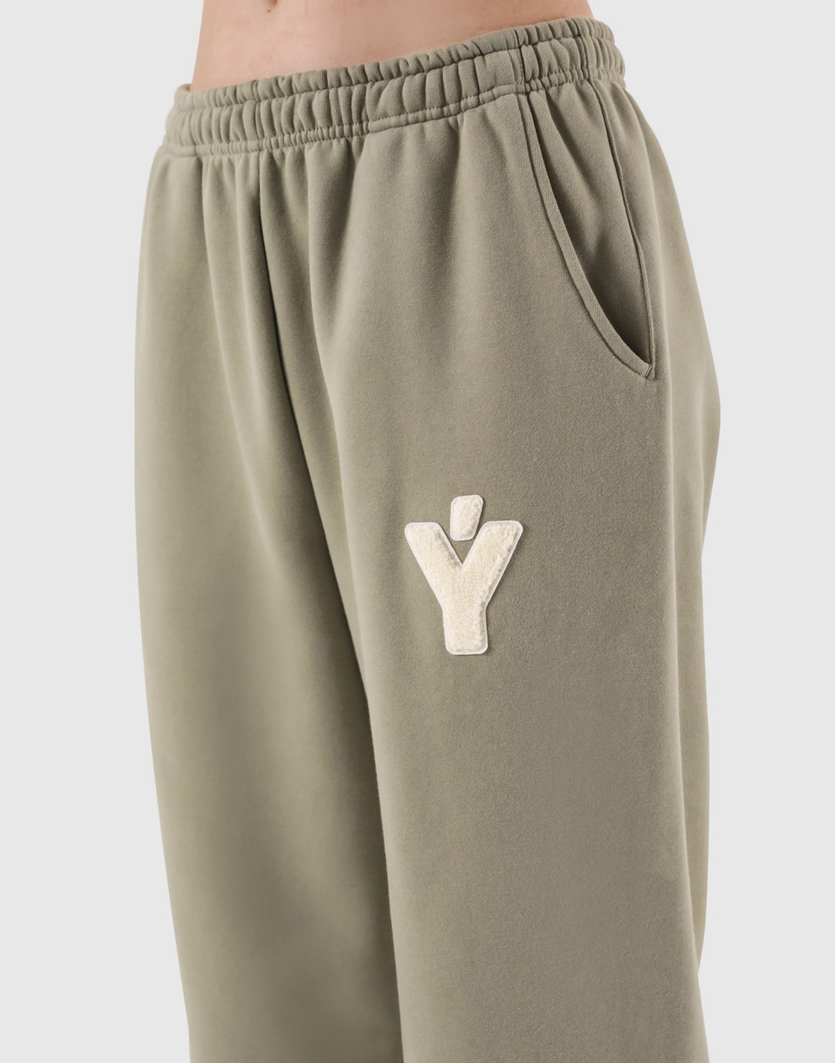 Pile Wappen Sweat Pants - Olive
