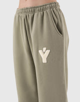 Pile Wappen Sweat Pants - Olive
