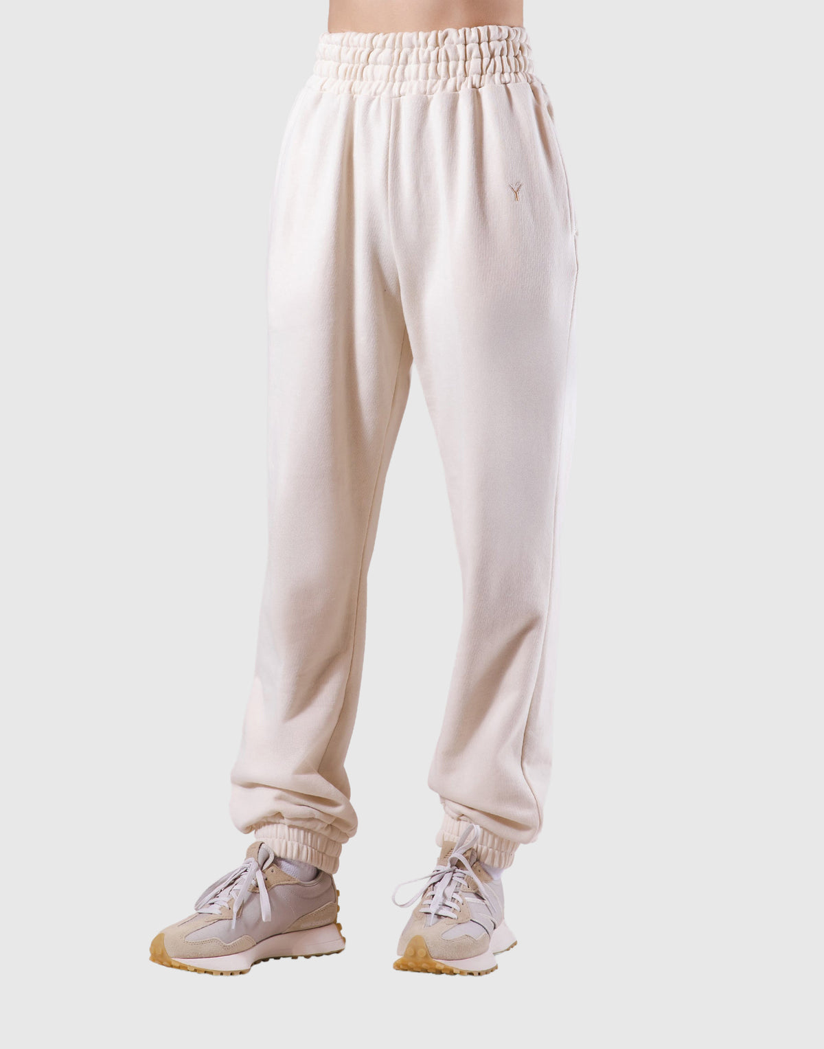 Wide Rib Sweat Pants - Ivory