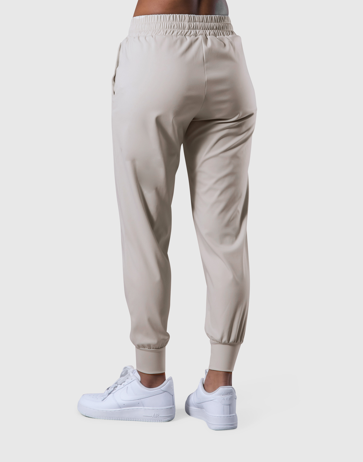 2Way Stretch Pleats Pants - Ivory