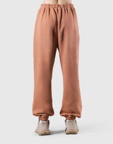 Woven Label Relax Sweat Pants - Coral