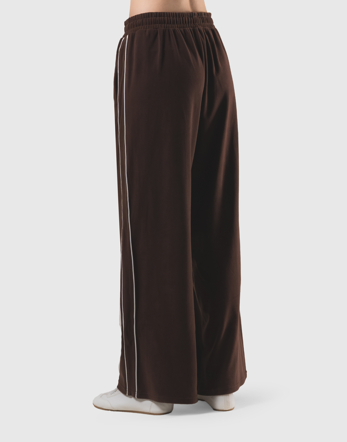 Velour Track Pants - Brown