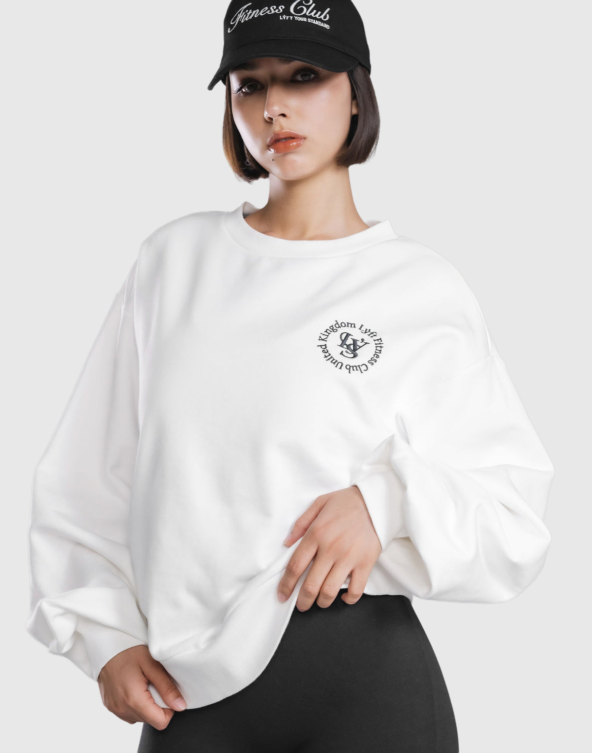 Sorona® Ring Logo Crewneck Sweat - White