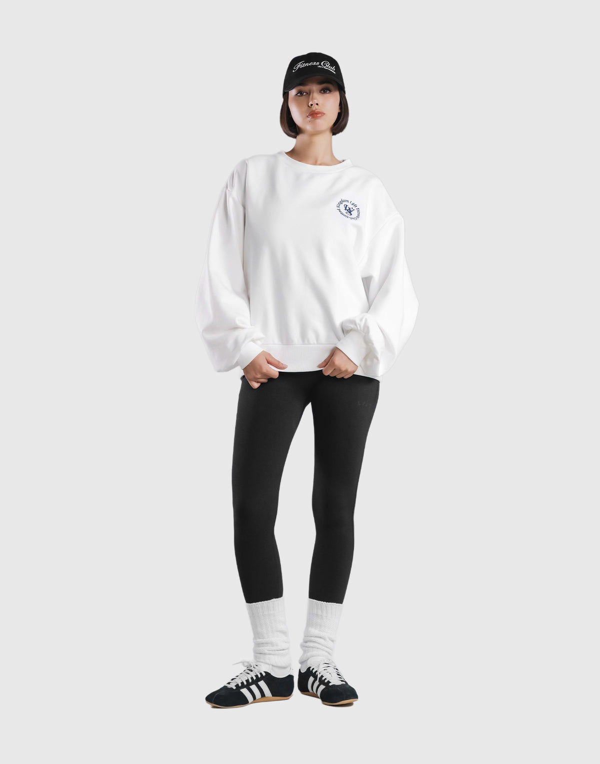 Sorona® Ring Logo Crewneck Sweat - White